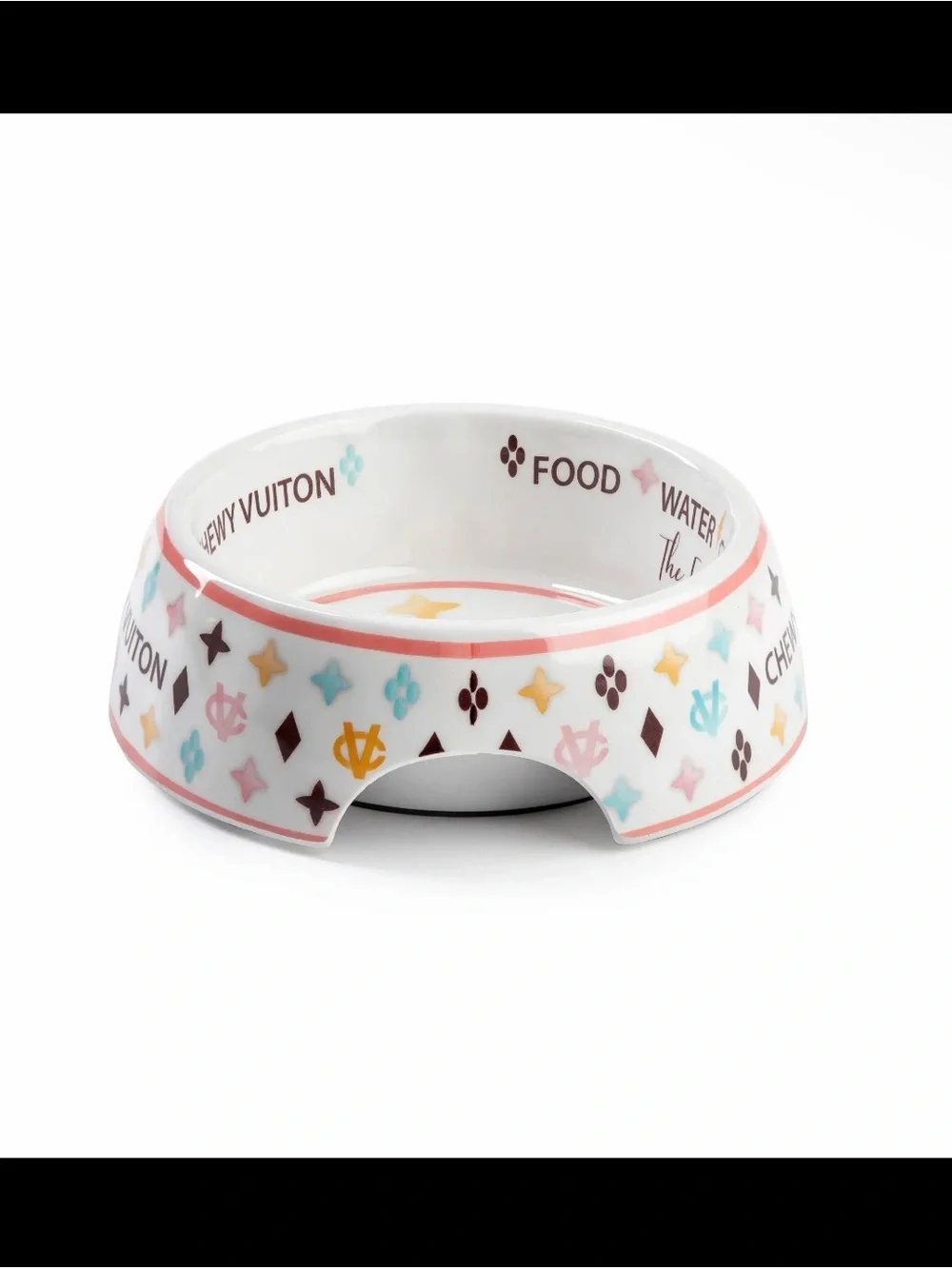 NWT Chewy Vuiton Large Bowls & Mat